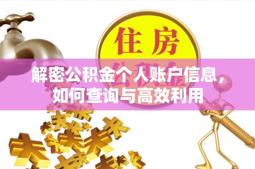 湘阴解密公积金个人账户信息，如何查询与高效利用